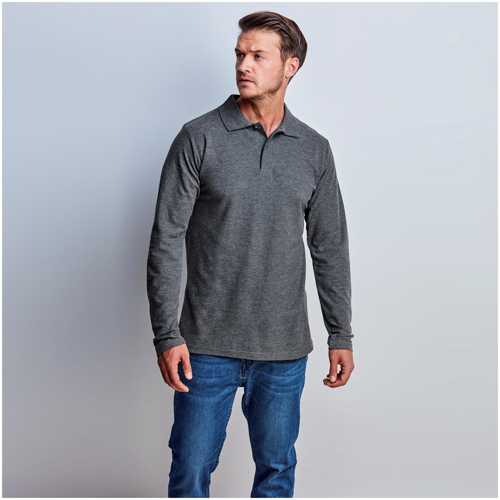 Mens Long Sleeve Elemental Golf Shirt - Image 2