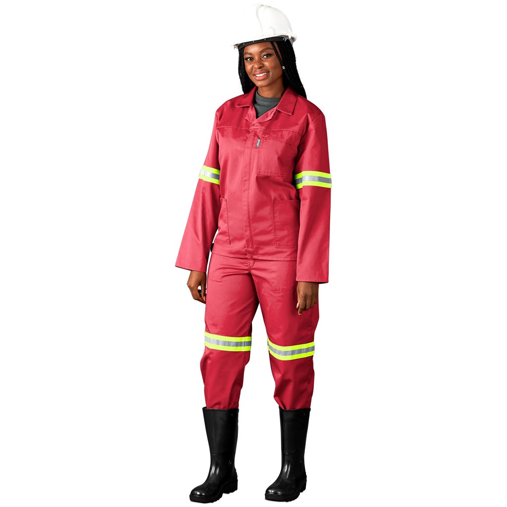 Trade Polycotton Conti Suit - Reflective Arms, Legs & Back - Yellow Tape - Image 3