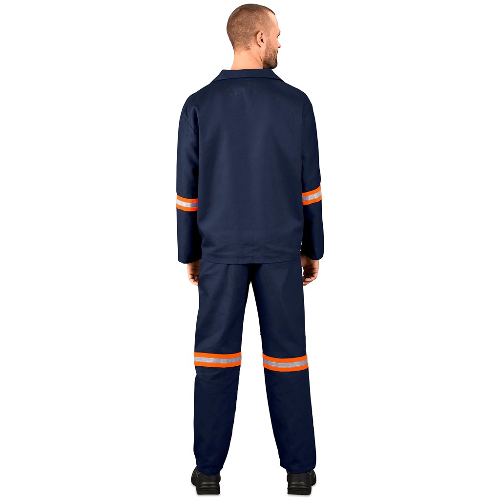 Technician 100% Cotton Conti Suit - Reflective Arms & Legs - Orange Tape - Image 3