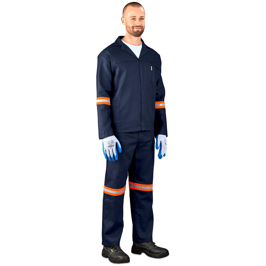 Technician 100% Cotton Conti Suit - Reflective Arms, Legs & Back - Orange Tape - Image 3