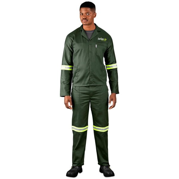 Acid Resistant Polycotton Conti Suit - Reflective Arm & Legs - Yellow Tape - Image 5