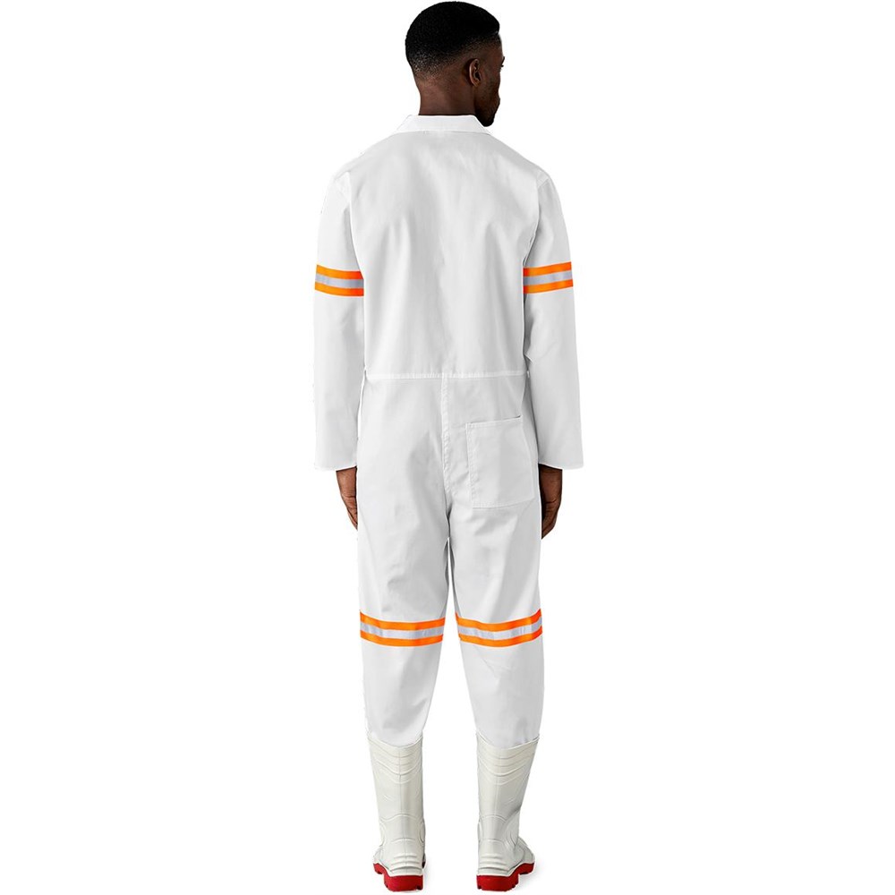 Safety Polycotton Boiler Suit - Reflective Arms & Legs - Orange Tape - Image 6