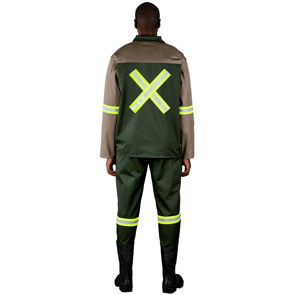Site Premium Two-Tone Polycotton Jacket - Reflective Arms & Back - Yellow Tape - Image 4