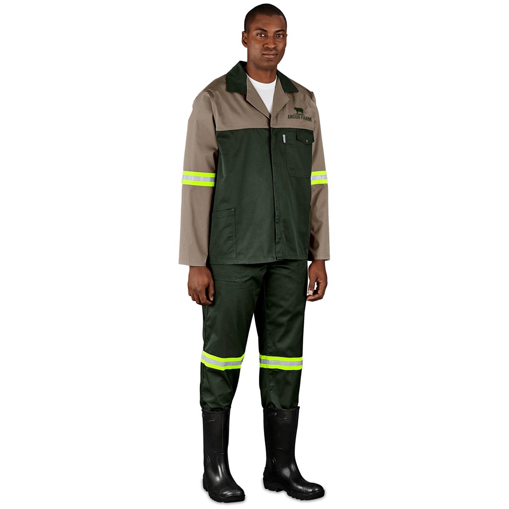 Site Premium Two-Tone Polycotton Jacket - Reflective Arms & Back - Yellow Tape - Image 6