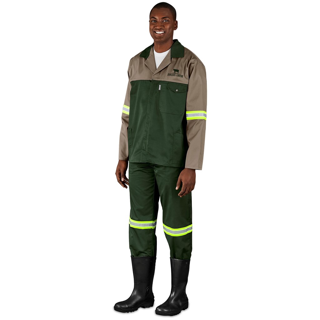 Site Premium Two-Tone Polycotton Jacket - Reflective Arms & Back - Yellow Tape - Image 2