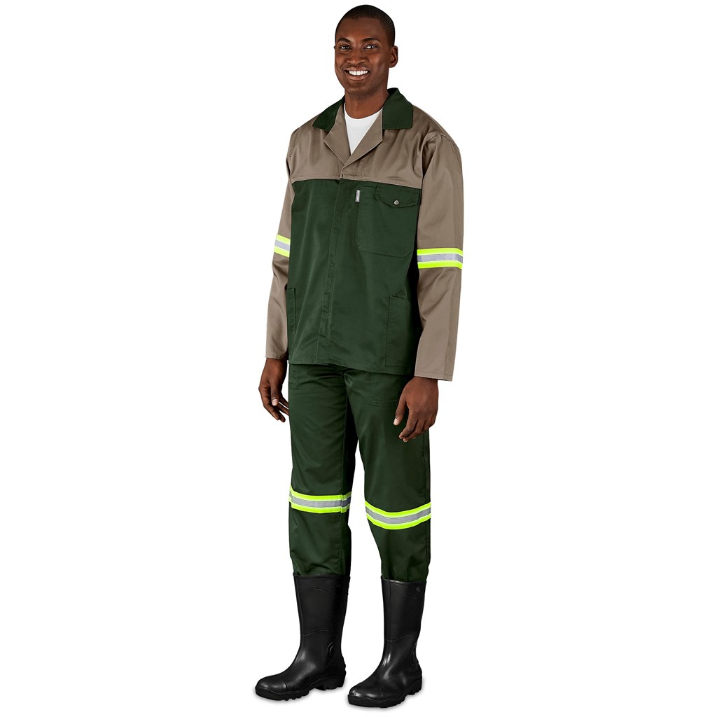 Site Premium Two-Tone Polycotton Jacket - Reflective Arms & Back - Yellow Tape - Image 7