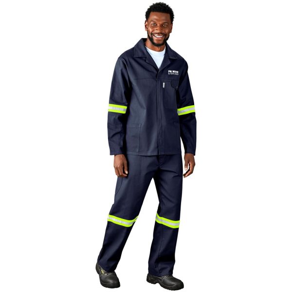 Artisan Premium 100% Cotton Jacket - Reflective Arms & Back - Yellow Tape - Image 14