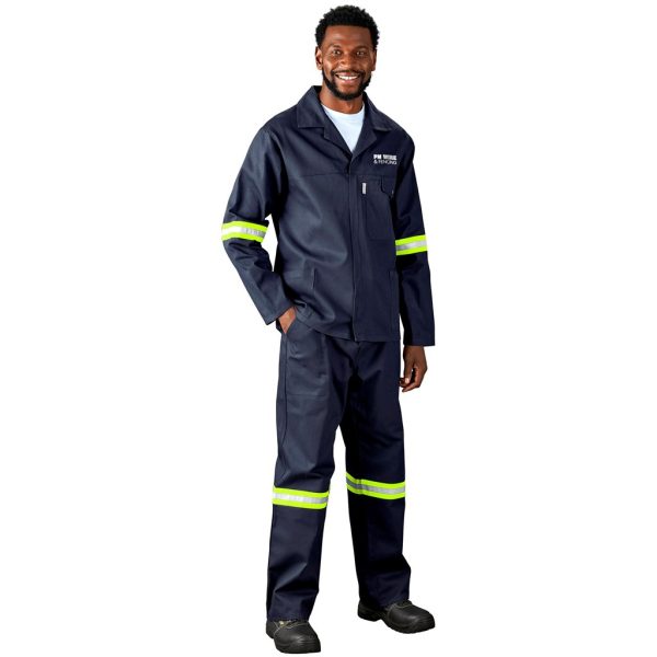 Artisan Premium 100% Cotton Jacket - Reflective Arms & Back - Yellow Tape - Image 15