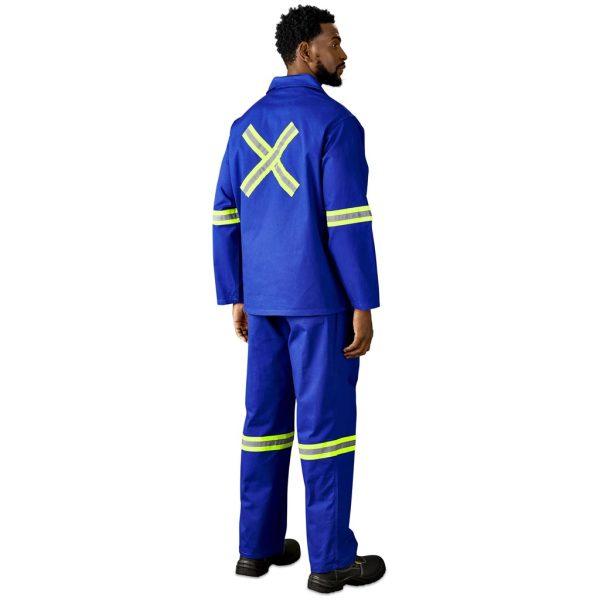 Artisan Premium 100% Cotton Jacket - Reflective Arms & Back - Yellow Tape - Image 17