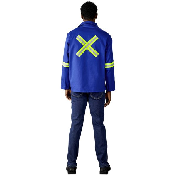 Artisan Premium 100% Cotton Jacket - Reflective Arms & Back - Yellow Tape - Image 7
