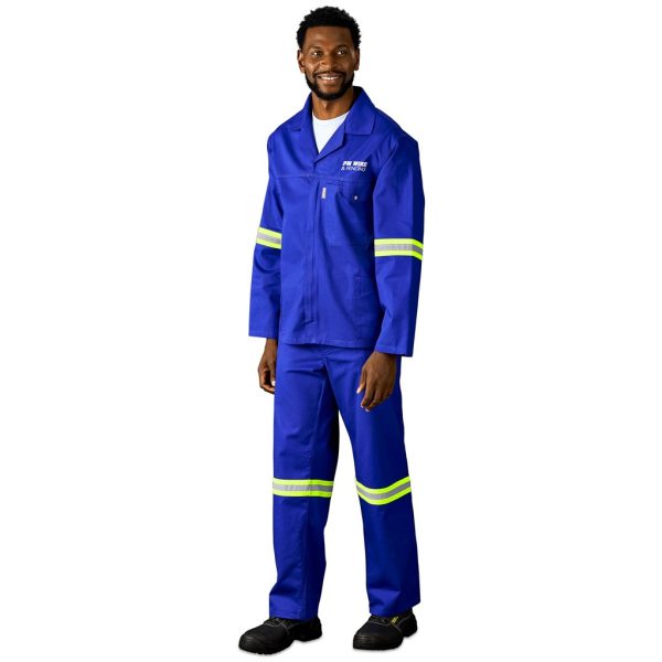 Artisan Premium 100% Cotton Jacket - Reflective Arms & Back - Yellow Tape - Image 13