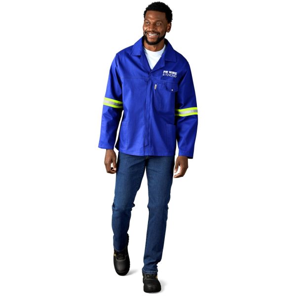 Artisan Premium 100% Cotton Jacket - Reflective Arms & Back - Yellow Tape - Image 8
