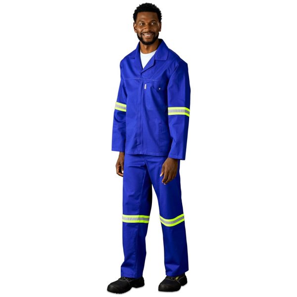 Artisan Premium 100% Cotton Jacket - Reflective Arms & Back - Yellow Tape - Image 18