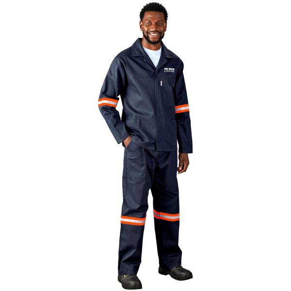 Artisan Premium 100% Cotton Jacket - Reflective Arms & Back - Orange Tape - Image 4