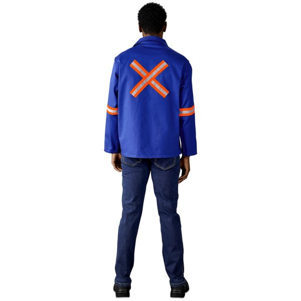 Artisan Premium 100% Cotton Jacket - Reflective Arms & Back - Orange Tape - Image 6