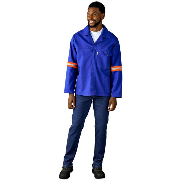 Artisan Premium 100% Cotton Jacket - Reflective Arms & Back - Orange Tape - Image 8