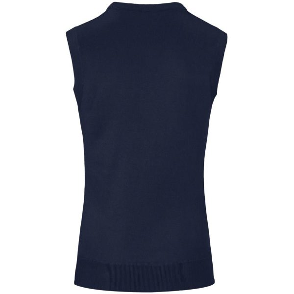Mens Sleeveless Peru V-Neck Jersey - Navy - Image 2