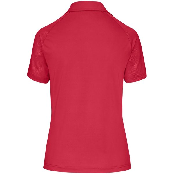 Ladies Santorini Golf Shirt - Red - Image 2