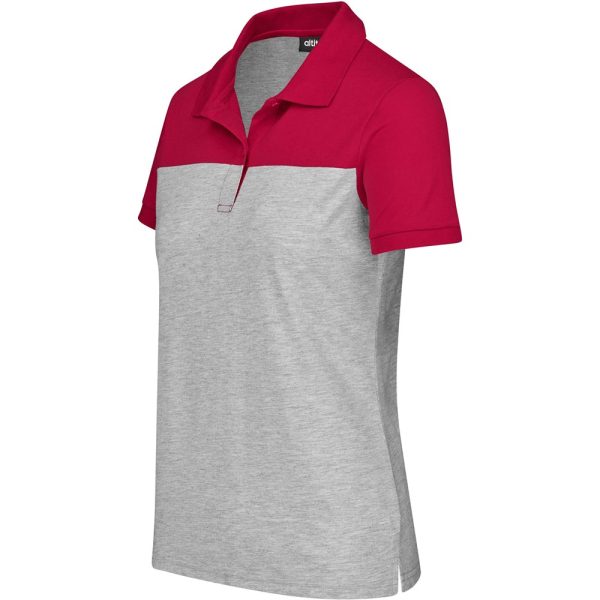 Ladies Urban Golf Shirt - Red - Image 3