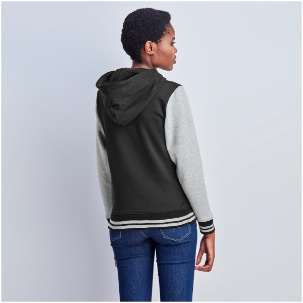 Ladies Princeton Hooded Sweater - Black - Image 4