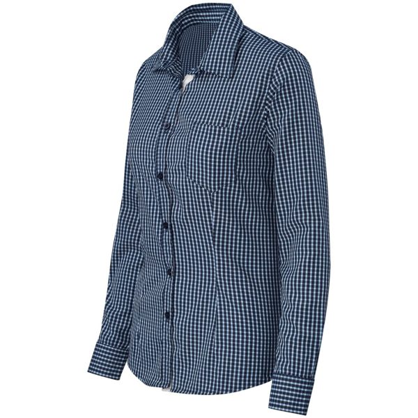 Ladies Long Sleeve Kenton Shirt - Navy - Image 2
