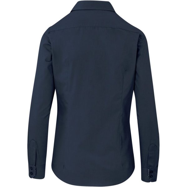 Ladies Long Sleeve Warrington Shirt - Navy - Image 5