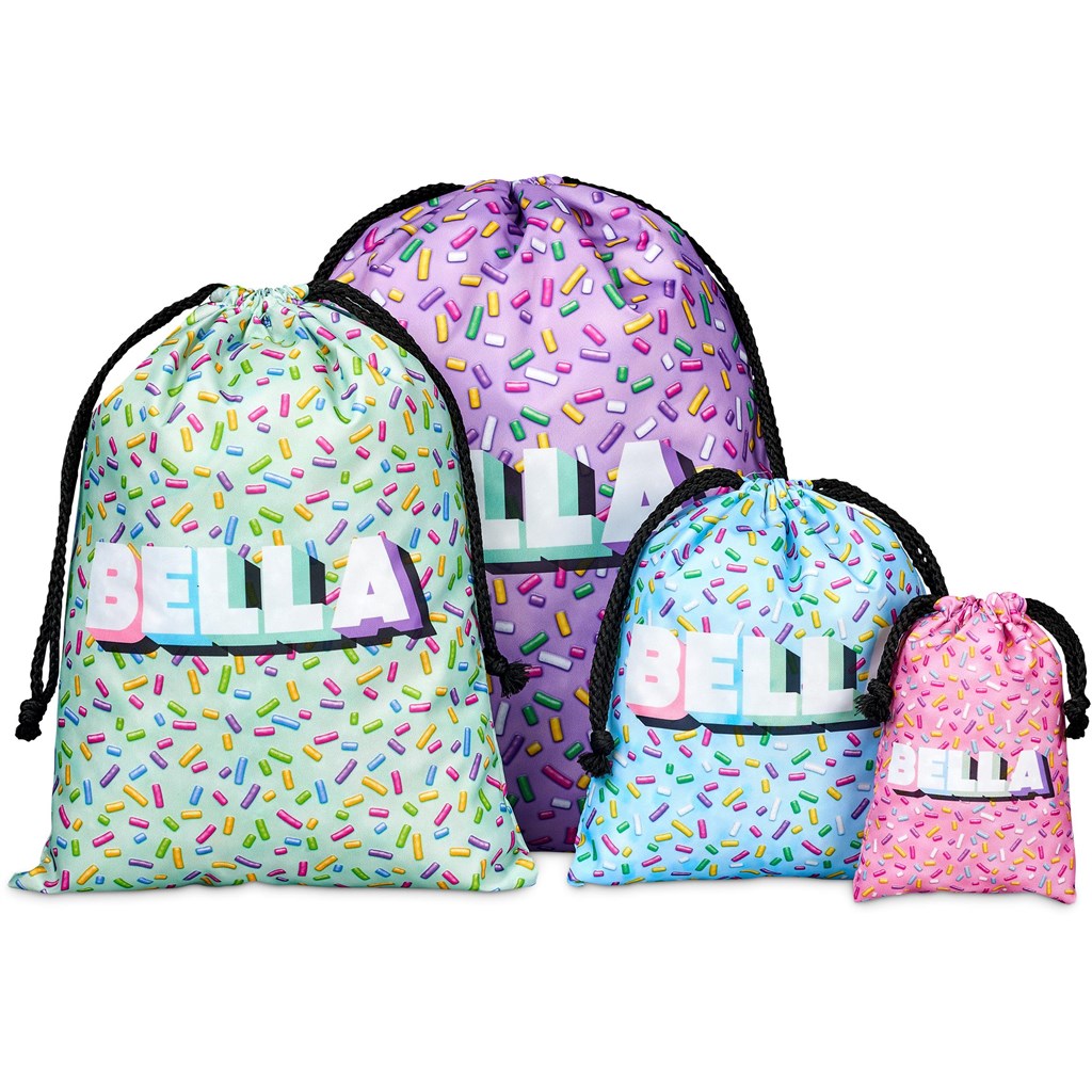 Hoppla Benguela Jumbo Polyester Drawstring Pouch - Image 5