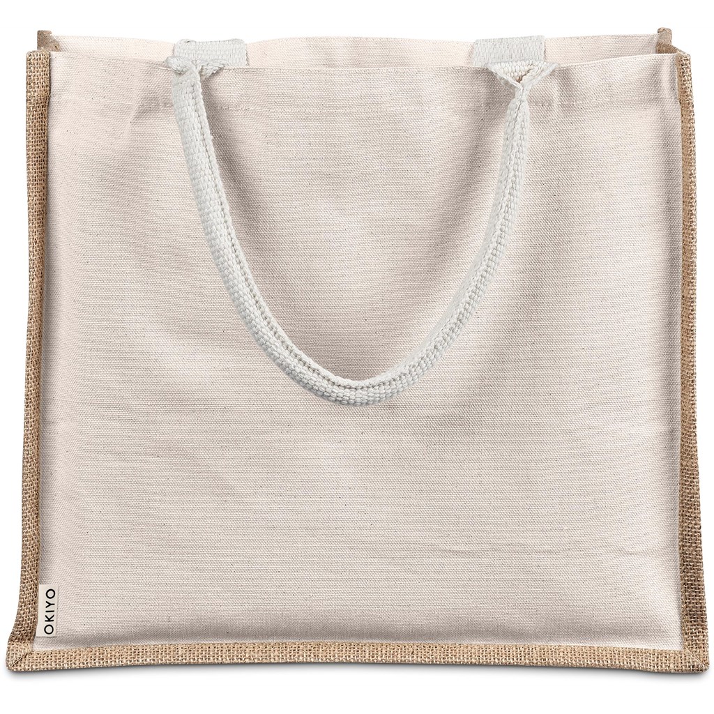 Okiyo Chinsai Maxi Jute & Cotton Tote - Image 5