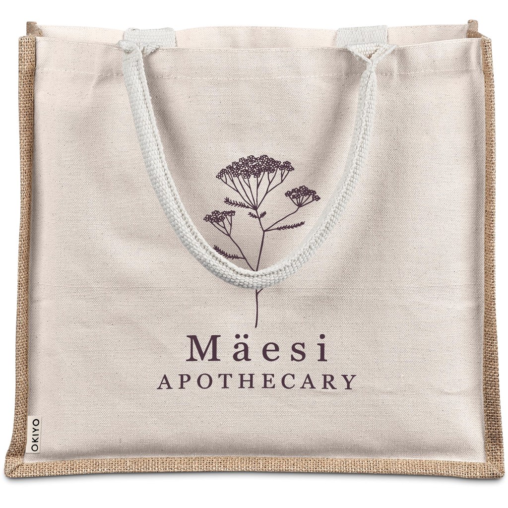 Okiyo Chinsai Maxi Jute & Cotton Tote - Image 9