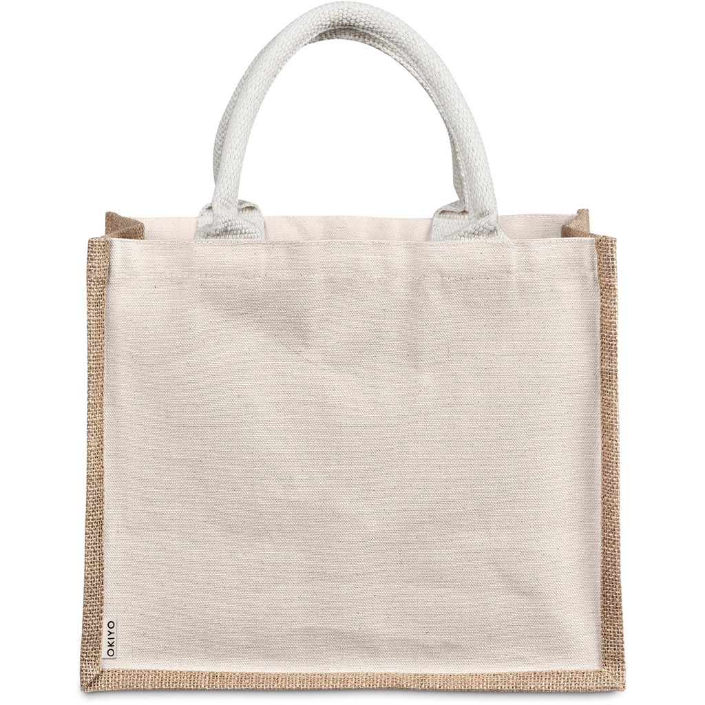 Okiyo Chinsai Midi Jute & Cotton Tote - Image 6