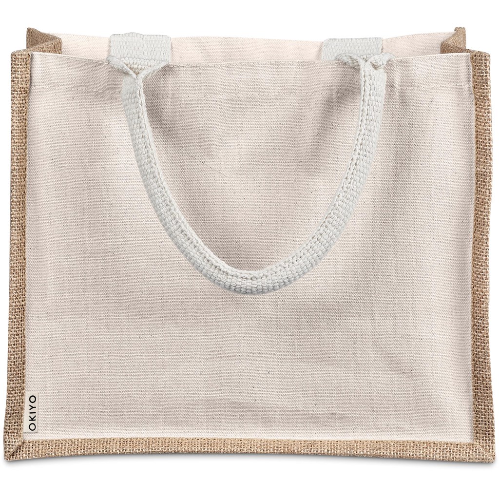 Okiyo Chinsai Midi Jute & Cotton Tote - Image 11