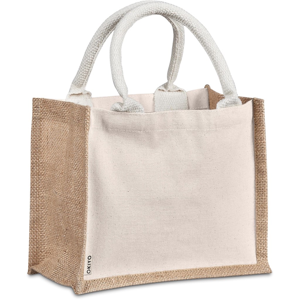Okiyo Chinsai Mini Jute & Cotton Gift Bag - Image 5