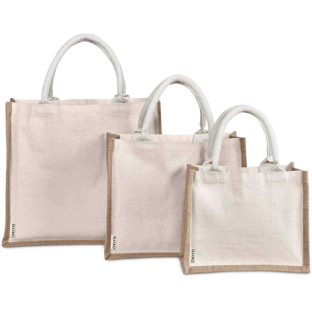 Okiyo Chinsai Mini Jute & Cotton Gift Bag - Image 9