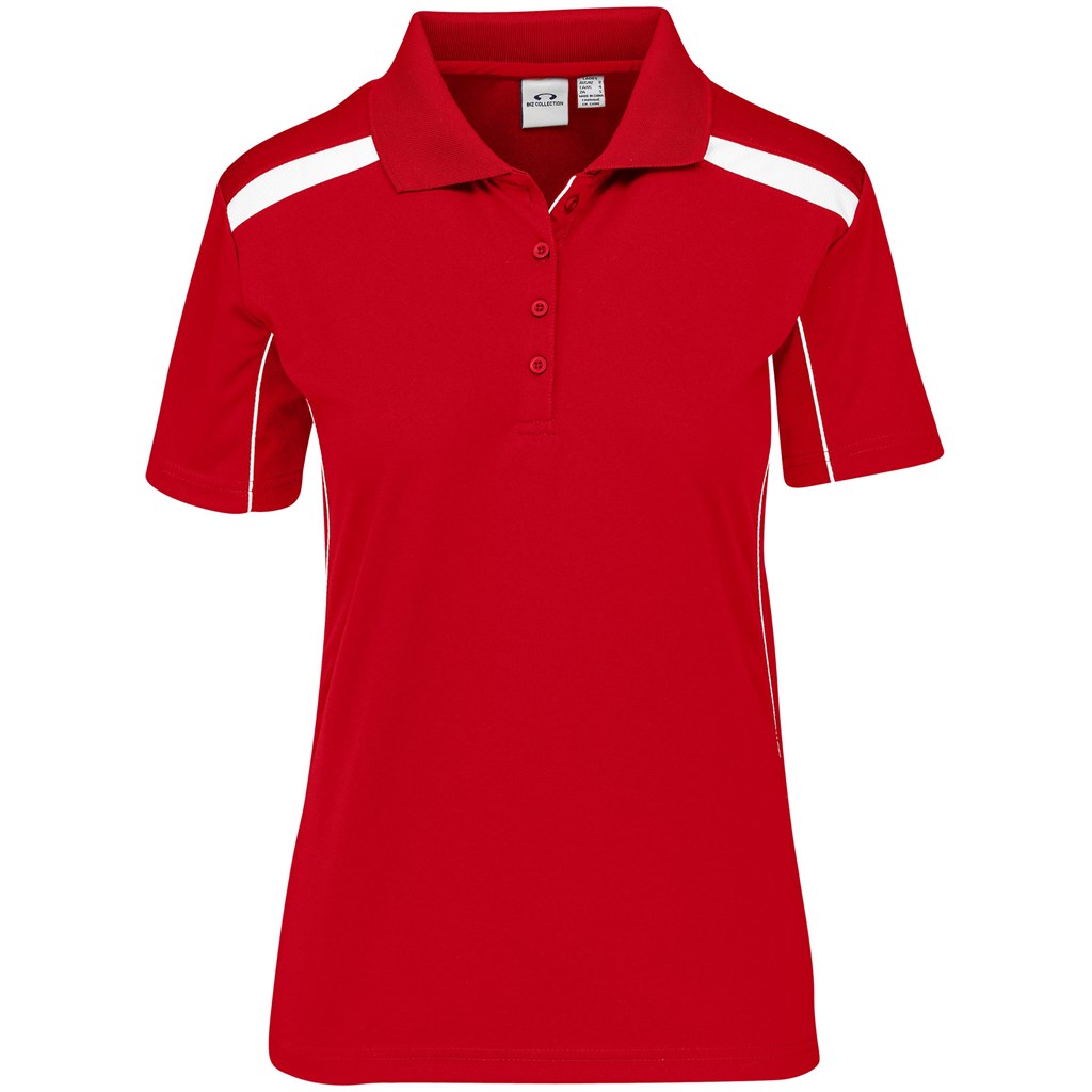 Ladies United Golf Shirt - Red - Image 3