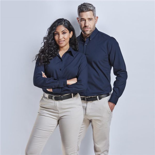 Mens Long Sleeve Cotton Twill Moderna  Shirt - Image 3