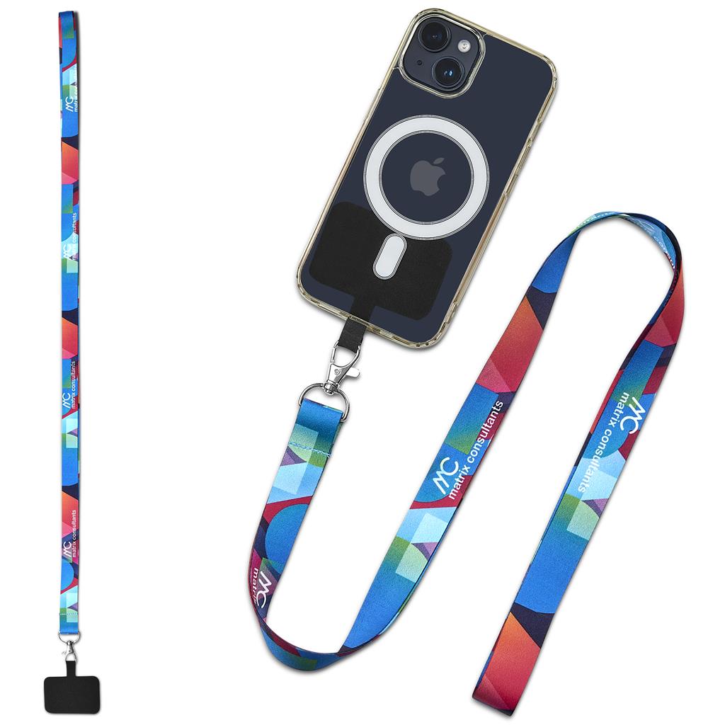 Altitude Turaco Double-Sided Sublimated Satin Crossbody Phone Strap