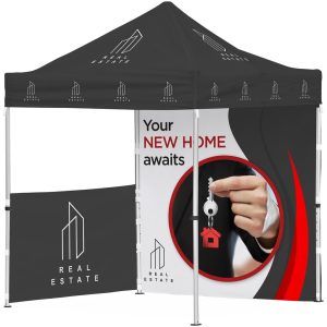 Ovation Sublimated Gazebo 2m X 2m Petite Frame - 1 Half-Wall Skin - 1 Full-Wall Skin