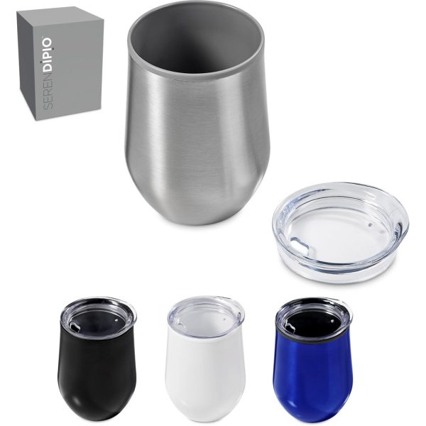 Serendipio Madison Stainless Steel & Plastic Double-Wall Tumbler - 350ml - Image 3