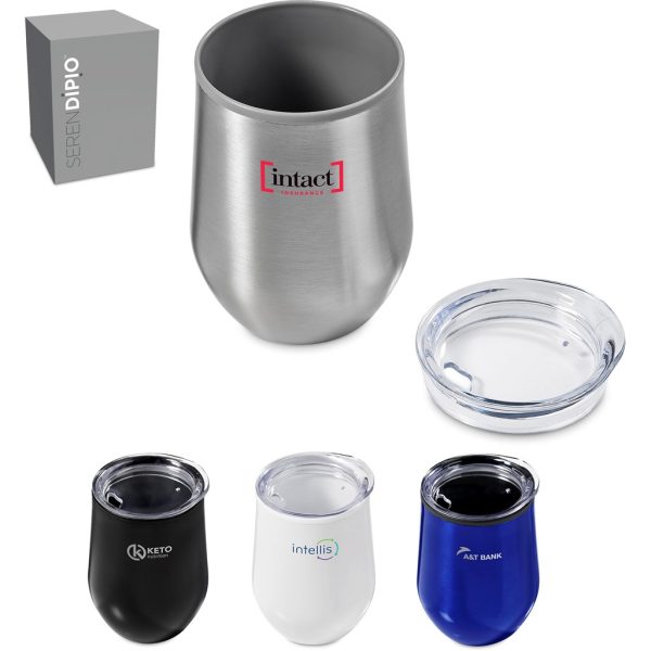 Serendipio Madison Stainless Steel & Plastic Double-Wall Tumbler - 350ml - Image 4