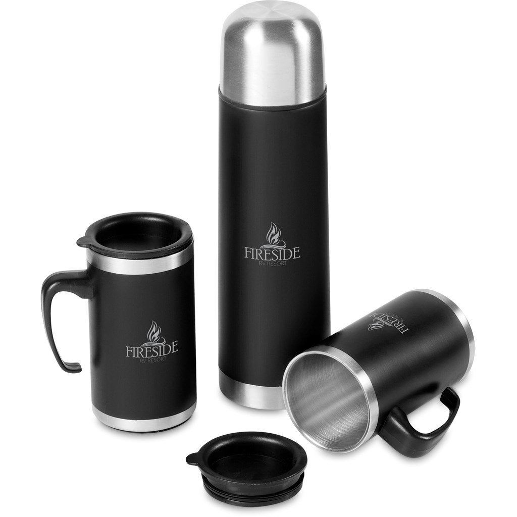 Cardinal Stainless Steel Vacuum Flask & Mug Set - Image 7