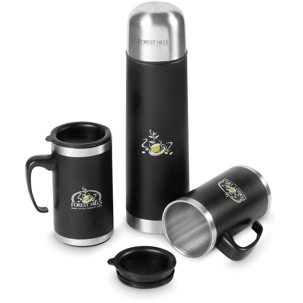 Cardinal Stainless Steel Vacuum Flask & Mug Set - Image 4
