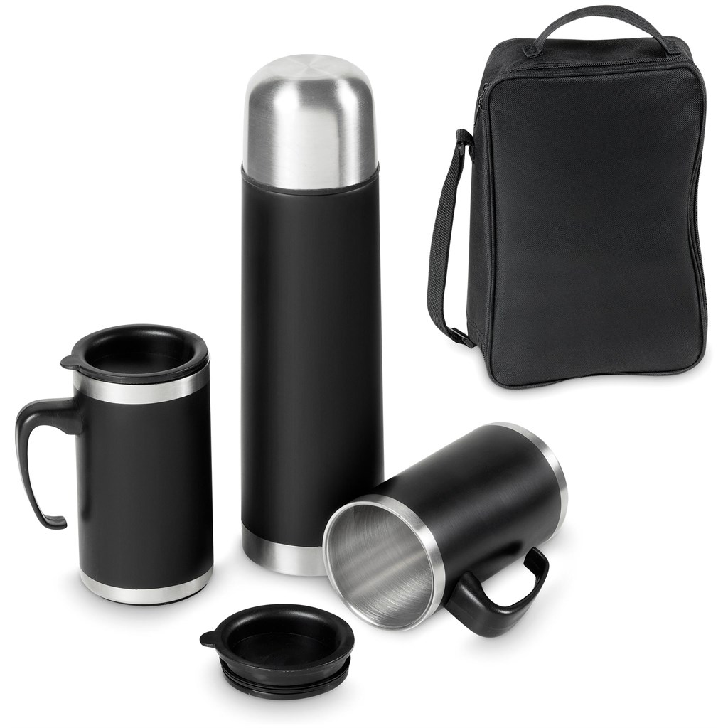 Cardinal Stainless Steel Vacuum Flask & Mug Set - Image 6