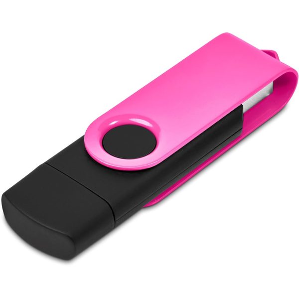 Shuffle Gyro Black Flash Drive – 32GB - Pink - Image 6