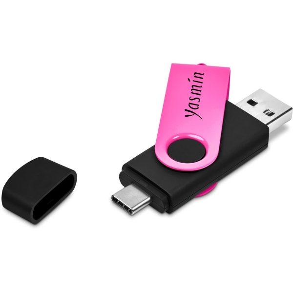 Shuffle Gyro Black Flash Drive – 32GB - Pink - Image 4