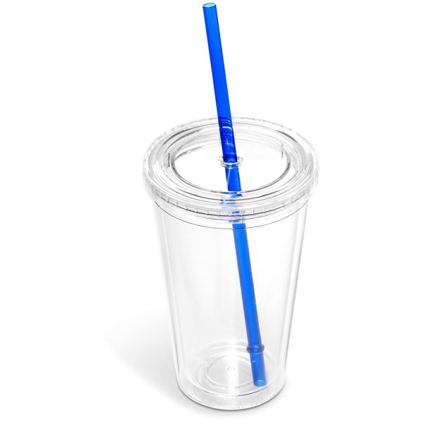 Malibu Double-Wall Frosted Straw Tumbler - Image 2