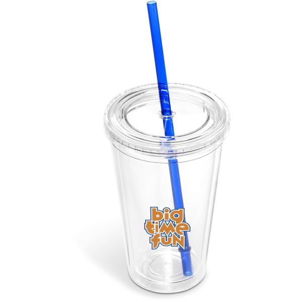 Malibu Double-Wall Frosted Straw Tumbler - Image 6