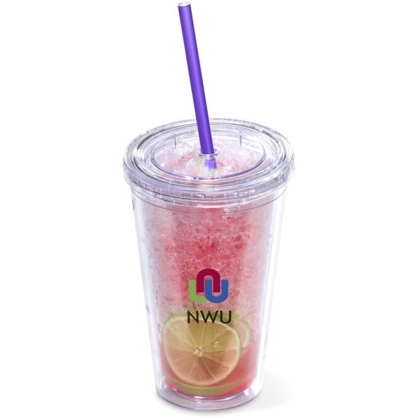 Malibu Double-Wall Frosted Straw Tumbler - Image 5