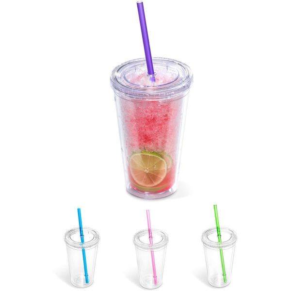 Malibu Double-Wall Frosted Straw Tumbler - Image 3