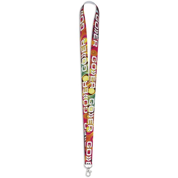 Snap Hook Clip Double-Sided Sublimation Petersham Lanyard - Image 2