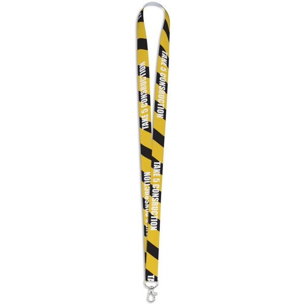 Snap Hook Clip Double-Sided Sublimation Petersham Lanyard - Image 3